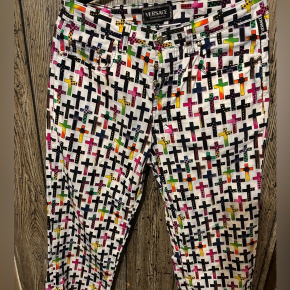 Versace Vintage Colorful Cross Pattern 36!